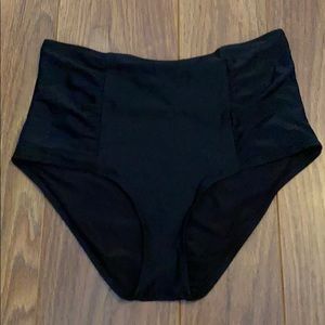 Black high waisted bikini bottoms